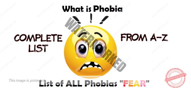 Phobia FEAR face showing phobia