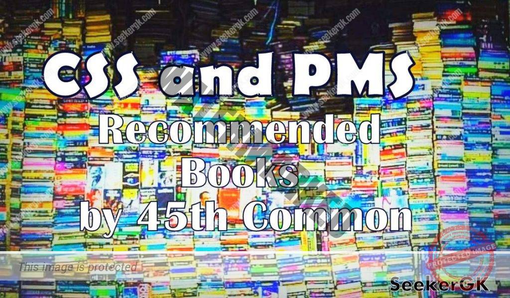 CSS and PMS Recommended Books by 45th Common